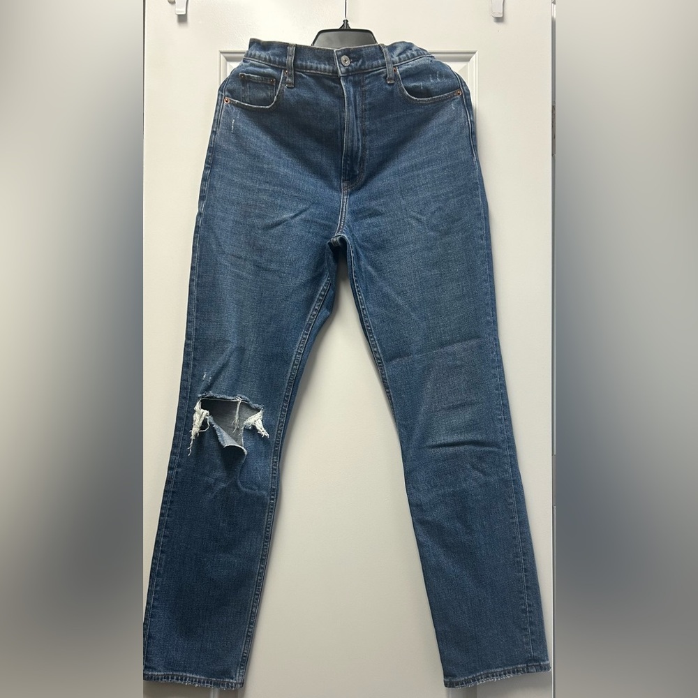 Curve Live Abercrombie & Fitch Ankle Straight Leg Ultra High Rise Jeans